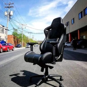 Anda Seat Dark Knight AD12XL-DARK-B-PV/C-B02 Gaming Chair - For Gaming - Memory Foam, Polyvinyl Chloride (PVC), Carbon Fib
