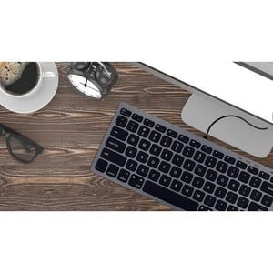 Macally Compact Space Gray USB Wired Keyboard For Mac and PC - Cable Connectivity - USB Interface - 78 Key - Computer - Ma