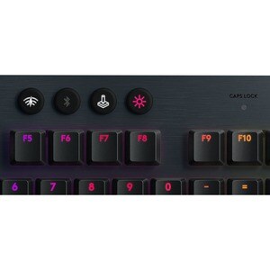 Logitech G915 Gaming Keyboard - Wireless Connectivity - USB Interface - English (US) - Black - Mechanical Keyswitch - Blue