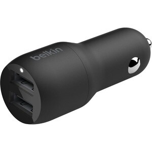 Belkin BOOST?CHARGE 24 W Auto Adapter - USB - For USB Type A Device, Micro USB Devices - 12 V DC Input - 5 V DC/4.80 A Output