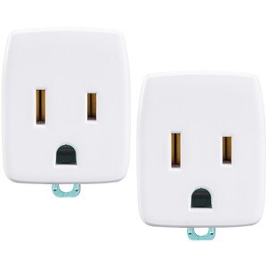 CyberPower GT1W2PK Multipack - (2) 3-Prong to 2-Prong Adapters, White, Limited Lifetime Warranty