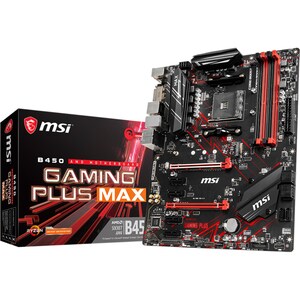MSI B450 GAMING PLUS MAX Desktop Motherboard - AMD Chipset - Socket AM4 - ATX - 64 GB DDR4 SDRAM Maximum RAM - DIMM, UDIMM