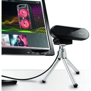 Webcam Trust Tyro - 30 fps - Nero, Argento - USB 2.0 - 1920 x 1080 Video - Auto focus - Microfono - Computer portatile, Co
