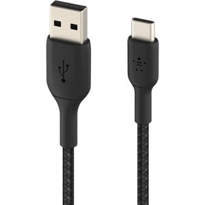 Belkin BOOST?CHARGE Braided USB-C to USB-A Cable - 1 m USB/USB-C Data Transfer Cable for Smartphone, Power Bank - First En