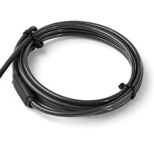 StarTech.com Universal Cable Lock - Portable - Black, Silver - Vinyl Coated Steel, Zinc Alloy - 2.01 m - For Notebook, Mon