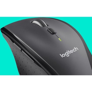 Logitech Marathon M705 Mouse - Radio Frequency - USB - Optical - 7 Button(s) - Charcoal - Wireless - 2.40 GHz - 1000 dpi -
