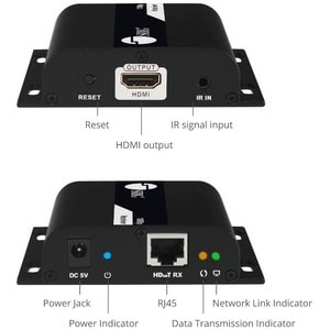 SIIG 1x4 1080p HDMI Splitter HDbitT over IP Extender Kit - 120m - Extends HDMI Signal up to 394ft Over CAT6 Cable with Cas