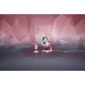 Auriculares de gaming Razer Kraken Cableado Sobre la cabeza - Cuarzo rosa - Binaural - Cerrado - 32Ohm - 12Hz a 28kHz - 13