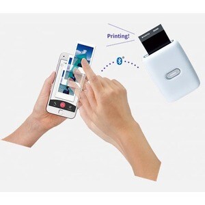 instax Mini Link Dye Sublimation Printer - Colour - Photo Print - Portable - Ash White - 12 Second Photo - 318 dpi - Bluet
