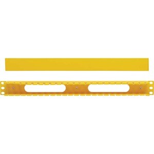 Tripp Lite Horizontal Cable Manager - Finger Duct with Cover, Yellow, 1U - Horizontal Cable Manager - Yellow - 1U Rack Hei