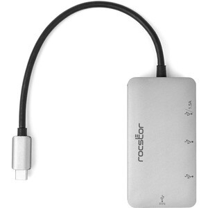 Rocstor Premium USB-C to USB-A Hub with 100W Power Delivery - USB 3.1 Type C - Portable - 4 USB Port(s) - 3 USB 3.0 Port(s