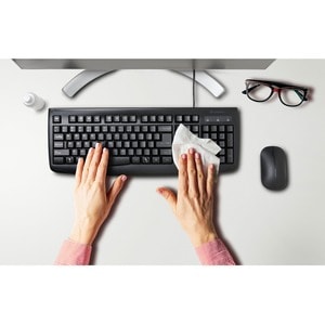 Kensington Pro Fit Washable Keyboard - PS/2, USB - 104 Keys - Black - Pack of 1 - Retail