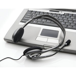 Logitech H110 Wired Over-the-head Stereo Headset - Black, Silver - Binaural - Semi-open - 32 Ohm - 20 Hz to 20 kHz - 180 c