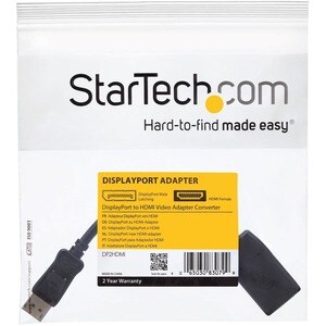 DisplayPort® to HDMI® Video Adapter Converter - First End: 1 x 19-pin HDMI Digital Audio/Video - Female - Second End: 1 x 