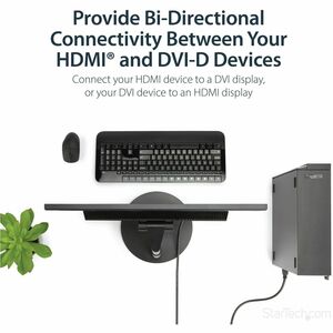 Cable de vídeo StarTech.com - 1,83 m DVI/HDMI - para Dispositivo de Vídeo, TV LCD, Proyector, TV, DVD Player, Decodificado