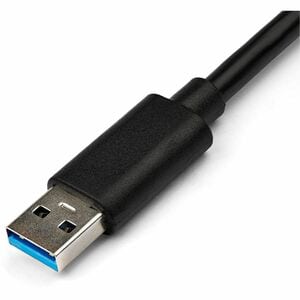 Adaptador Tarjeta de Red NIC Externa USB 3.0 de 1 Puerto Gigabit Ethernet RJ45 y Puerto USB - Negro StarTech.com USB31000SPTB