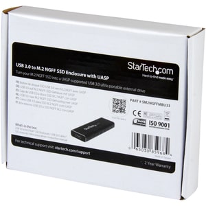 StarTech.com M.2 SSD Aluminum Enclosure to USB 3.0 (5Gbps) with UASP - M.2 NGFF SATA with B Key & B+M Key - External M.2 P