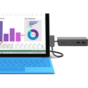 Microsoft Surface Dock - for Notebook/Tablet PC - Proprietary Interface - 4 x USB Ports - 4 x USB 3.0 - Network (RJ-45) - 