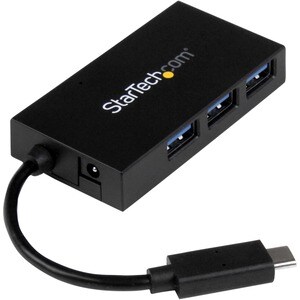 StarTech.com USB C Hub - 4 Port USB-C to USB-A (3x) and USB-C (1x) - with Power Adapter - USB Type C Hub - Port Expander -