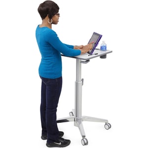 Ergotron LearnFit Student Desk - Laminated Rectangle Top - Melamine Laminate X-shaped Base - 4 Legs x 609.60 mm Table Top 