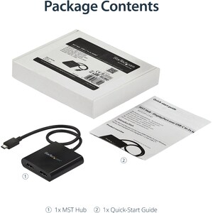 StarTech.com USB-C to HDMI Splitter - 4K - 2 Port MST Hub - Thunderbolt 3 Compatible - Multi Monitor Splitter - HDMI Split