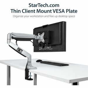 StarTech.com Thin Client Mount - Mini PC VESA Mount - Adjustable .7 to 2.8" - Under Desk Computer Mount - Mac Mini Monitor