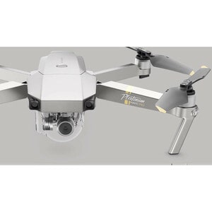 DJI Mavic Pro Platinum Aerial Drone - 2.40 GHz, 2.48 GHz - Battery Powered - 0.50 Hour Run Time - 22965.88 ft Operating Ra