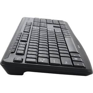 Verbatim Silent Wireless Mouse and Keyboard - Black - USB Wireless RF - Black - USB Wireless RF - Blue LED - 3 Button - Bl