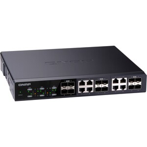 Conmutador Ethernet QNAP QSW-1208-8C 8 - 2 Capa compatible - Modular - Fibra Óptica, Par trenzado - De Escritorio, Montaje