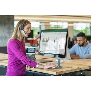 Cisco 522 Wired Over-the-head Stereo Headset - Binaural - Supra-aural - Uni-directional Microphone - Mini-phone (3.5mm), USB