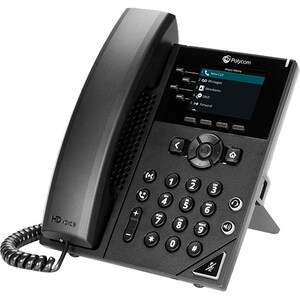 Poly 250 IP Phone - Corded - Corded - Wall Mountable, Desktop - 4 x Total Line - VoIP - 2 x Network (RJ-45) - PoE Ports