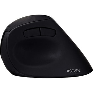 V7 Vertical Ergonomic 6-Button Wireless Optical Mouse - Optical - Wireless - Radio Frequency - Black - USB - 1600 dpi - Sc