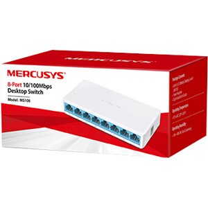 MERCUSYS MS108 8 Ports Ethernet Switch - 2 Layer Supported - Twisted Pair - Desktop