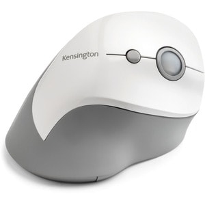 Kensington Pro Fit Ergo Vertical Wireless Mouse - Wireless - Radio Frequency - 2.40 GHz - Gray - USB - 1600 dpi - Scroll W