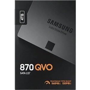 Samsung 870 QVO MZ-77Q4T0BW 4 TB Solid State Drive - 2.5" Internal - SATA (SATA/600) - 0.33 DWPD - 550 MB/s Maximum Read T