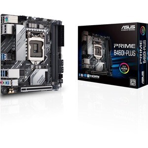 Asus Prime B460I-PLUS Desktop Motherboard - Intel Chipset - Socket LGA-1200 - Intel Optane Memory Ready - Mini ITX - 64 GB