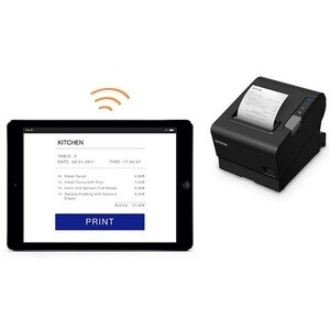 Epson TM-T88VI-iHub Direct Thermal Printer - Monochrome - Wall Mount - Receipt Print - Ethernet - USB - Serial - 350 mm/s 