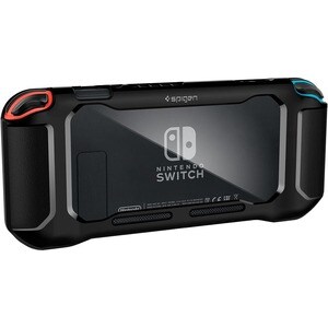 Spigen Rugged Armor Rugged Carrying Case Nintendo Gaming Console - Matte Black, Transparent - Drop Resistant - Thermoplast