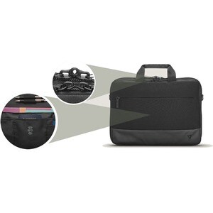V7 Professional CCP17-ECO-BLK Carrying Case (Briefcase) for 43.2 cm (17") to 43.9 cm (17.3") Notebook - Black - Water Resi