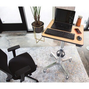 Ergotron WF Upholstered Chair, with Armrests 4-D (graphite black) - Graphite Black Fabric Seat - 5-star Base - Graphite Bl