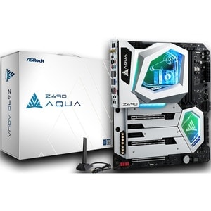 ASRock Z490 AQUA Desktop Motherboard - Intel Z490 Chipset - Socket LGA-1200 - Intel Optane Memory Ready - Extended ATX - 1