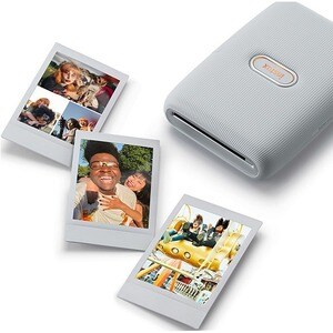 instax Mini Link Dye Sublimation Printer - Colour - Photo Print - Portable - Ash White - 12 Second Photo - 318 dpi - Bluet