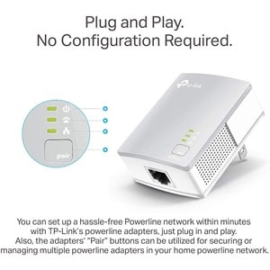 TP-LINK TL-PA4010KIT - AV600 Powerline Ethernet Adapter - Plug&Play - Power Saving - Nano Powerline Adapter - Expand Home 