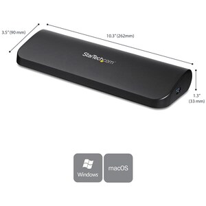 StarTech.com Docking station Universale USB 3.0 per laptop VGA DVI HDMI - Dual-Monitor con Ethernet audio - Porta RJ45 - 3