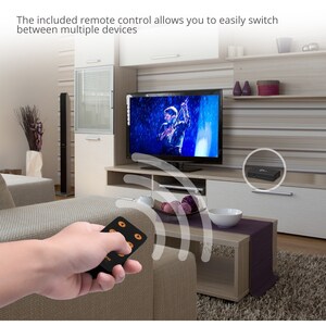 SIIG 5x1 HDMI Switch 4K - Share one UHD 4K HDMI Display between five UHD 4K HDMI sources with IR remote control - LED indi