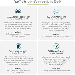 StarTech.com USB C Multiport Adapter - Dual 4K Monitor - Windows - USB-C to Dual DisplayPort Adapter - 2x USB-A Ports - 10