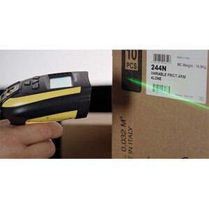 Datalogic PowerScan PM9100-433RB Handheld Barcode Scanner - Wireless Connectivity - Yellow, Black - 1D - Imager - , Radio 
