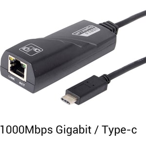 4XEM USB-C to Gigabit Adapter - USB Type C - 1 Port(s) - 1 - Twisted Pair - 1000Base-X - Desktop