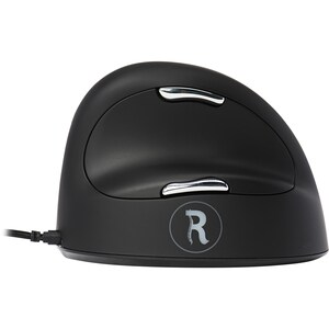 R-Go Break Wired Vertical Ergo Mouse, Large, Right Hand Black - Cable - Black - 1 Pack - USB 2.0 - 2500 dpi - Scroll Wheel