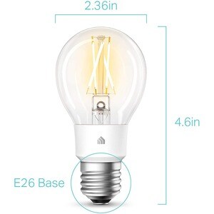 Kasa Smart LED Filament Light Bulb - 7 W - 230 V AC - 800 lm - A60 Size - Soft White Light Color - E27 Base - 2700°K Color